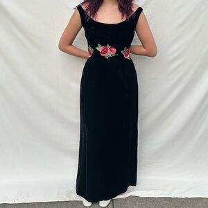 1970s Velvet Dress